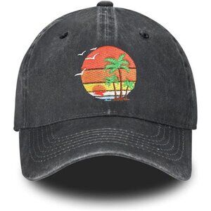 Baseball Cap for Women Men Palm Tree